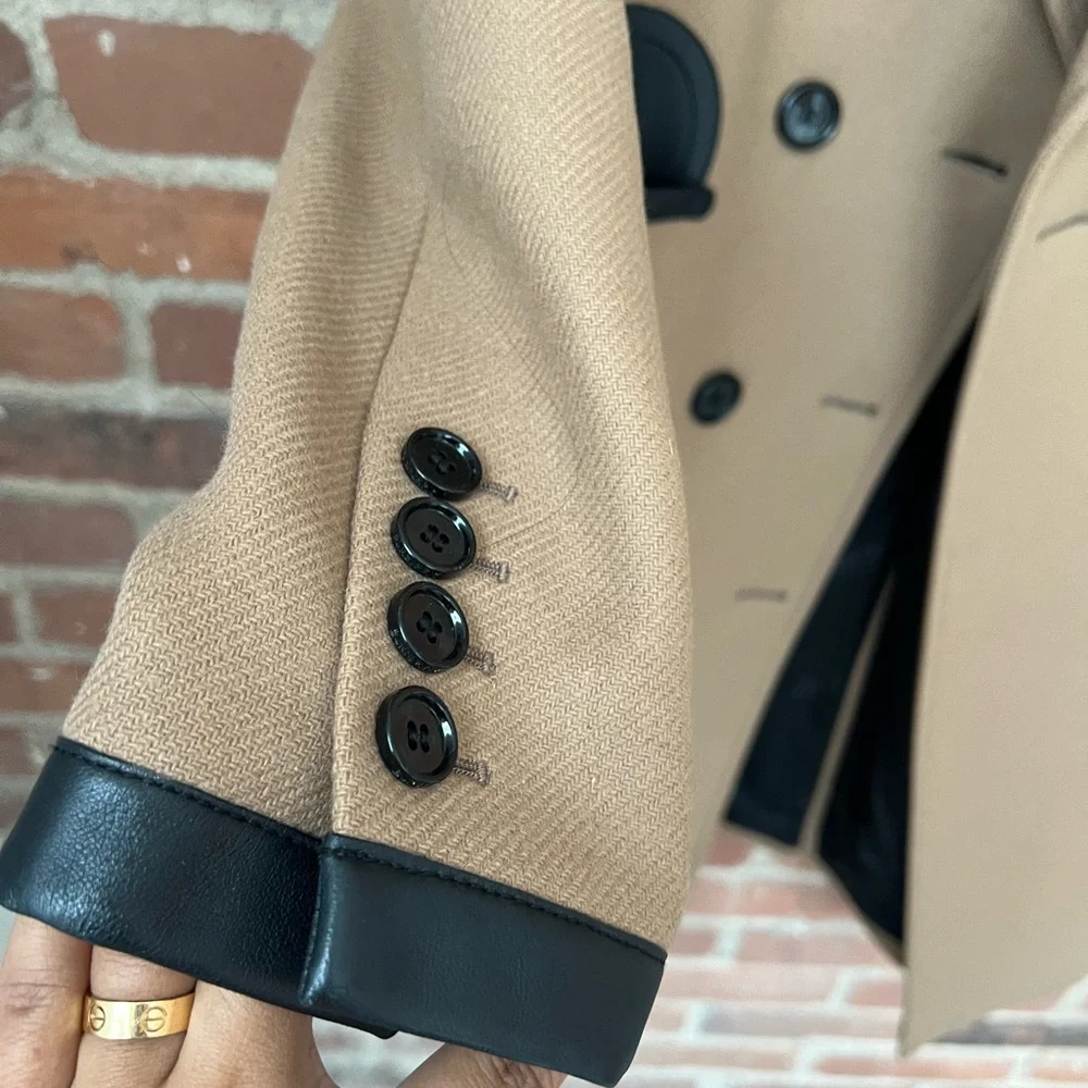 Burberry Camel Wool Cashmere Trench Coat USA 4 - Picture 11 of 16